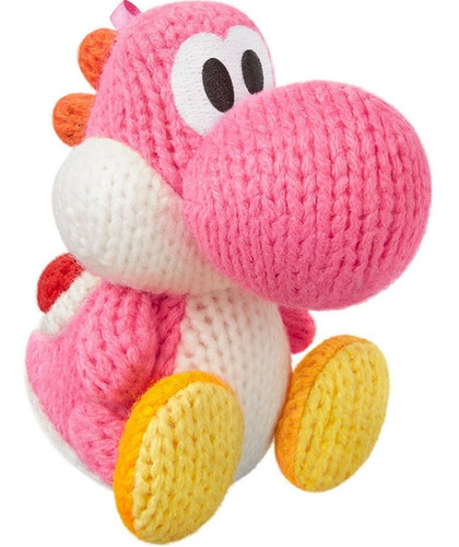 Amiibo Pink Yarn Yoshi Wolly World Smash Bros 3ds Switch