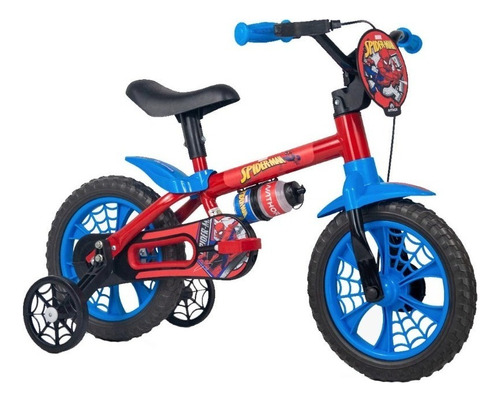 Bicicleta Infantil Menino Spider Marvel Aro 12 Homem Aranha