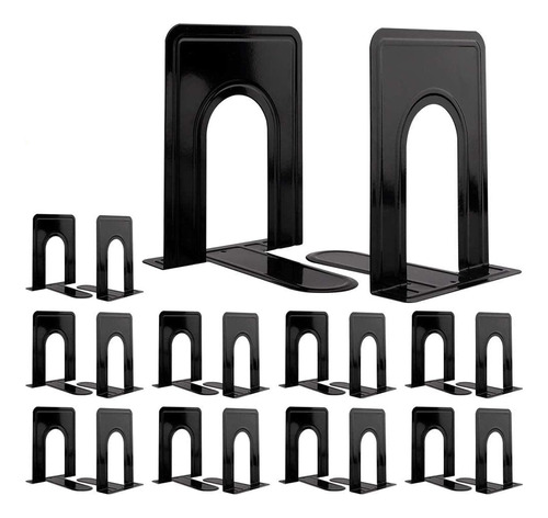 Jekkis 20 Sujetalibros De Metal De 6,6 X 5,7 X 5 Negros Para