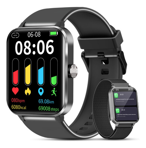 Smartwatch 1.85 Reloj Inteligente Bluetooth Impermeable Dama