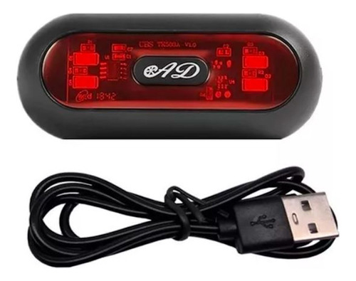 Luz Led Para Casco De Moto 3 Modos Biker Recargable