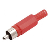 Plug Adaptador Rca Vermelho Pgrc0004./ Kit Com 10