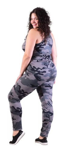 Conjunto Top Y Calza Camuflada De Vaplex