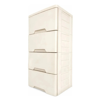 Cajonera Organizador De Plastico Multiusos Resistente Beige Claro | Envío gratis