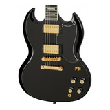 Guitarra Eléctrica EpiPhone Sg Custom Negra Color Negro Material Del Diapasón Ébano Orientación De La Mano Diestro