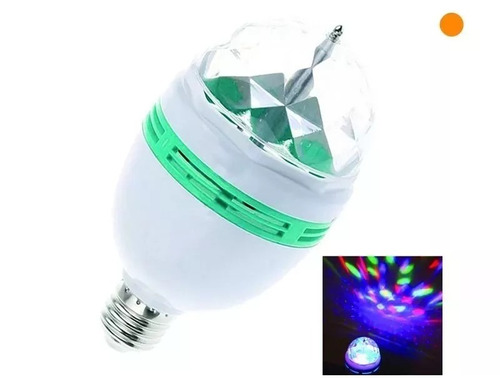 Lampara Led 220v Color Rgb Giratoria Luces Efectos Fiestas