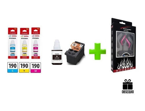 Pack Cabezal Y Tinta Negra Canon G2100 G3100 G3110 +obsequio