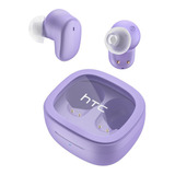 Audífonos Gamer Inalámbricos Htc True Wireless Earbuds 9+ Bda9 Violeta Con Luz Led
