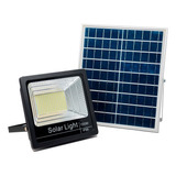 Foco Solar Led 100w Con Control Remoto Exteriores