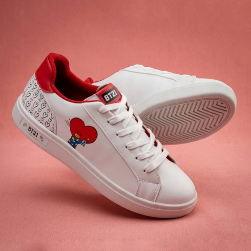 Yuyin Tenis Bt21 Oficiales Blancos Tata Para Niña Y Mujer Bt6010