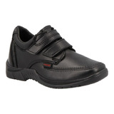 Zapato Escolar Niño Mini Vic 1446 Negro Velcro Talla 15-17.5