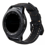 Pulseira De Couro Bk Para Samsung Gear S3 Classic - Preto