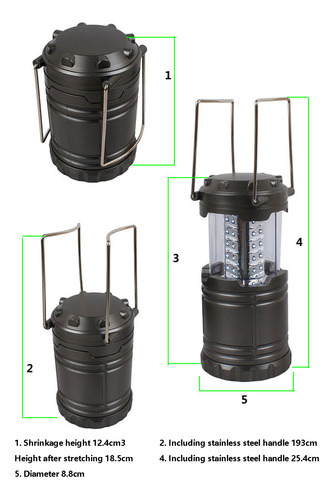 30 Luces Led Recargables Por Usb Para Acampar Emergen