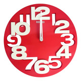 Reloj De Pared 3d Analogico 31 Cm Silencioso Moderno Bz3