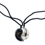 Juego De Collar Yin Yang A Juego Con 2 Collares De Lucite De