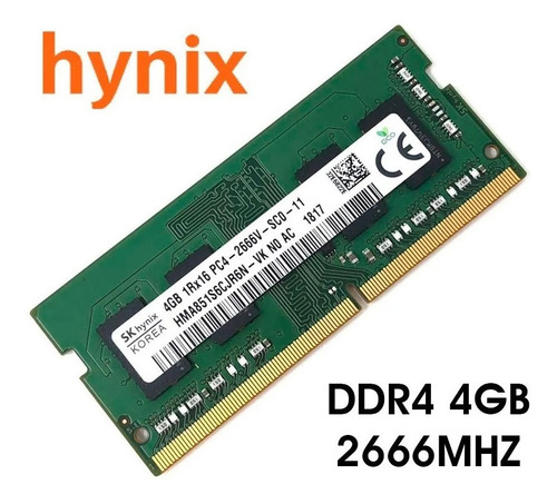 Memoria Ram 4 Gb Ddr4 2666 Mz Portatil