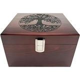 Blake & Lake Tree Of Life Caja Decorativa Grande De Madera 