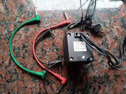 Fuente Regulada Para 5 Pedales Filtrada + 3 Cables Regalo