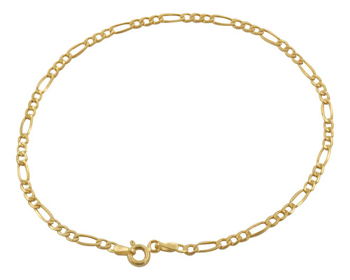 Pulsera Pulso Esclava Oro 10k Kilates Figaro 2.8mm 18cm 