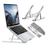 Base Suporte Para Notebook Metal Ajustável Premium Cor Prata