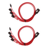 2pcs Sas Invertido Interno A Cable 50cm - Rojo