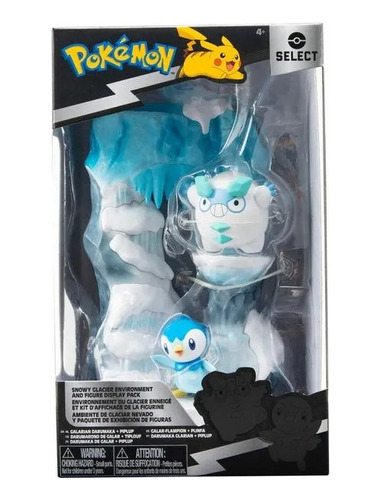 Pokemon Select Diorama Figuras Piplup Y Darumaka Galar Lelab