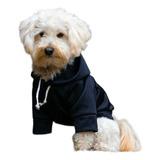 Buzo Hoodie Ropa De Perro Friza Algodon Negro Talles Varios