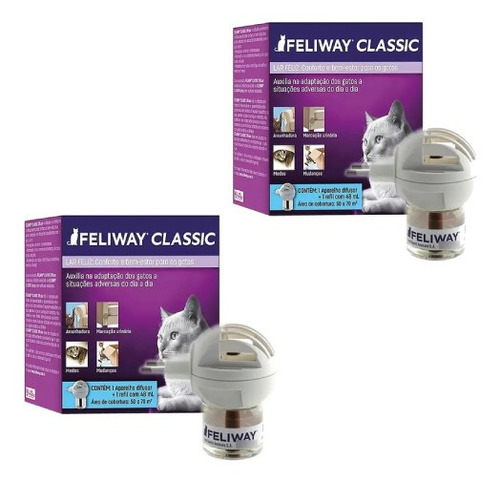 2 Feliway Classic Difusor E Refil Para Gatos - Ceva Promoção