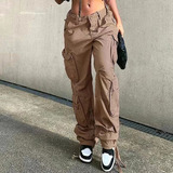 Pantalones De Mujer Cargo Pants Harén Casual De Moda C