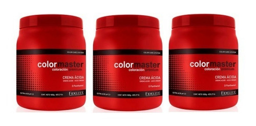 Crema Extra Acida Fidelite Colormaster Pantenol 1000g Kit X3