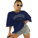 Camiseta Brooklin Girls Woman Blogueira Vintage New York