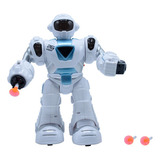 Robot Black Panth Luces Y Sonidos Toy Logic Color Blanco Personaje Androide