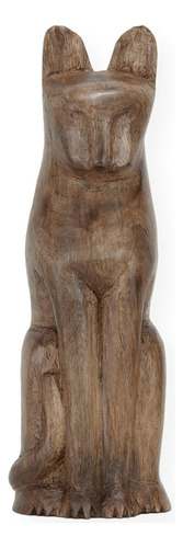 Escultura Madeira Recuperada: Gato (c6a7)
