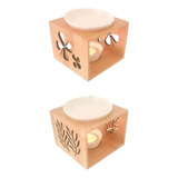 2x Castiçal De Cerâmica Tealight Para Sala De Estar Doméstic