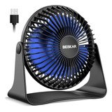 Ventilador De Escritorio Beskar 6 Pulgadas Usb Negro-azul