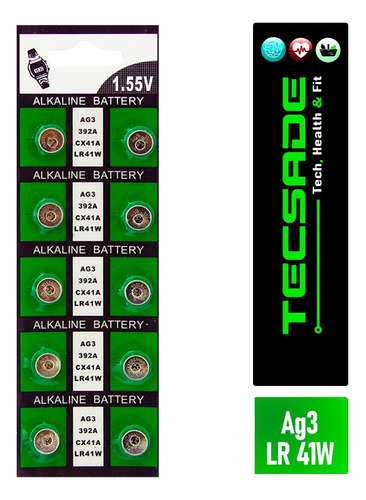 Tira 5 Pilas Ag-3 Lr-41 Genérica Alcalina