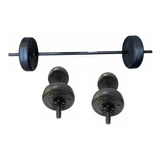 Barra  Mancuernas Y Discos 60lbs Pesas Ejercicio Ssr Sport 