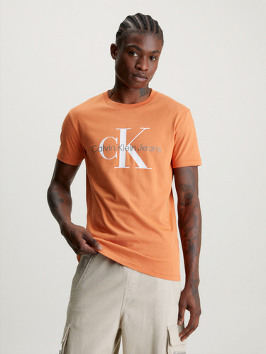 Polera Seasonal Monologo Naranja Sec Calvin Klein