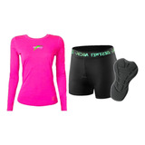 Conjunto Short Camisa Ciclismo Roupa Ciclista Feminino Pedal