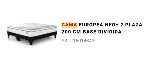 Cama Rosen Neo+ 1.50x2.00 Base Dividida