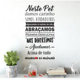 Adesivo De Parede Decorativo Frase Neste Pet