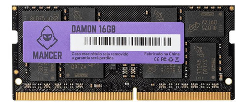 Memoria Para Notebook Mancer Damon 16gb Ddr4 2666mhz C16