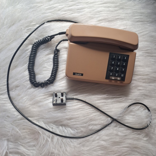 Telefone Antigo Anos 80 - Multitel Retrô (cor Café Com Leite