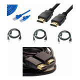 Kit Master Promocional Hdmi 4k Cabo De Rede Usb Displayport