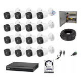 Kit 16 Camaras 5mp Dvr 16 Ch Wizsense Dahua Balun 4tb Purple