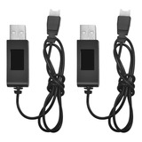 Amzzn 2 Cables De Carga Usb De 3.7 V Con Conector De Enchuf.