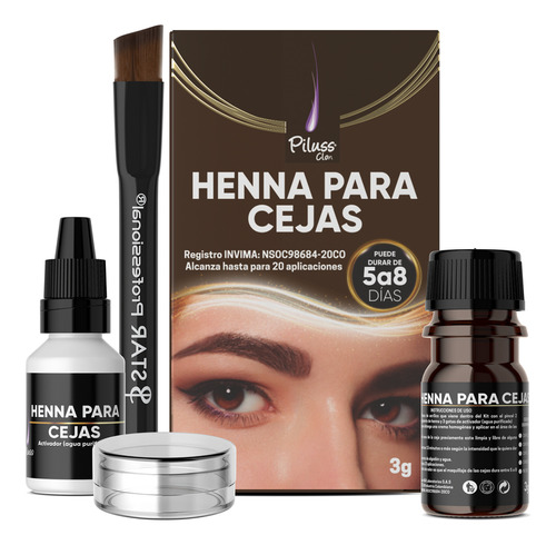 Henna Piluss Clon Negro Cejas - g a $6967