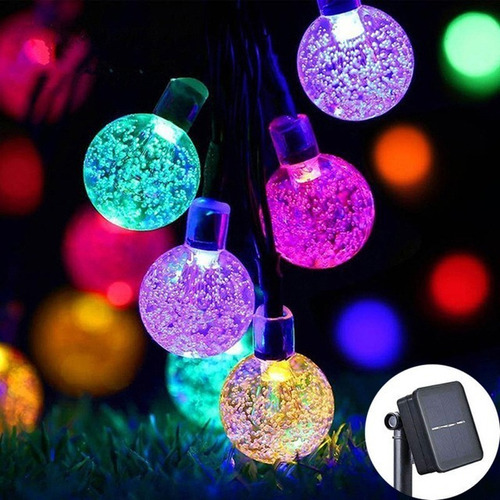 Garland Of 100 Waterproof Solar Led Lights Of 12m 2024