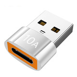 Adaptador Convertidor 10a Tipo C  A Usb Transmisor De Datos