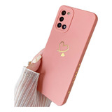  Funda De Lujo Rosa Con Corazo Para Samsung Galaxy A31 4g 